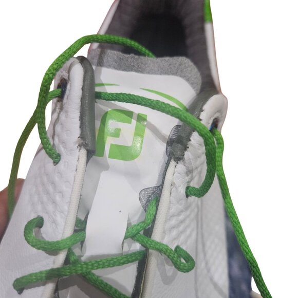 FootJoy D.N.A. Mens Golf Shoes 10M White & Green Spikeless - Picture 8 of 9